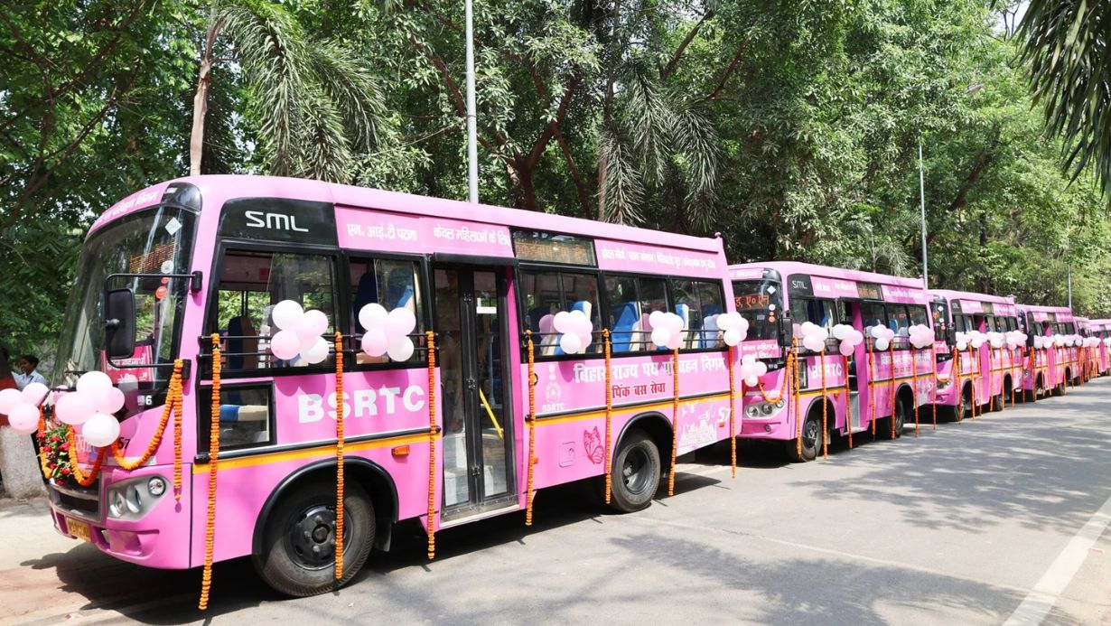 Pink Buses Launch For Women In Bihar By Nitish Kumar