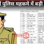 Patna Police Station Heads Transfer List 2025