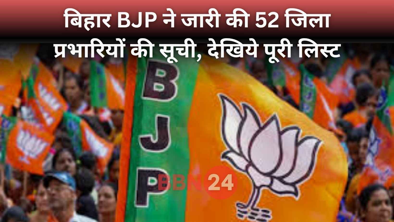 Bihar Bjp District Incharge List 2025