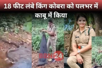 Roshni Gs Catches 18 Feet King Cobra In Kerala